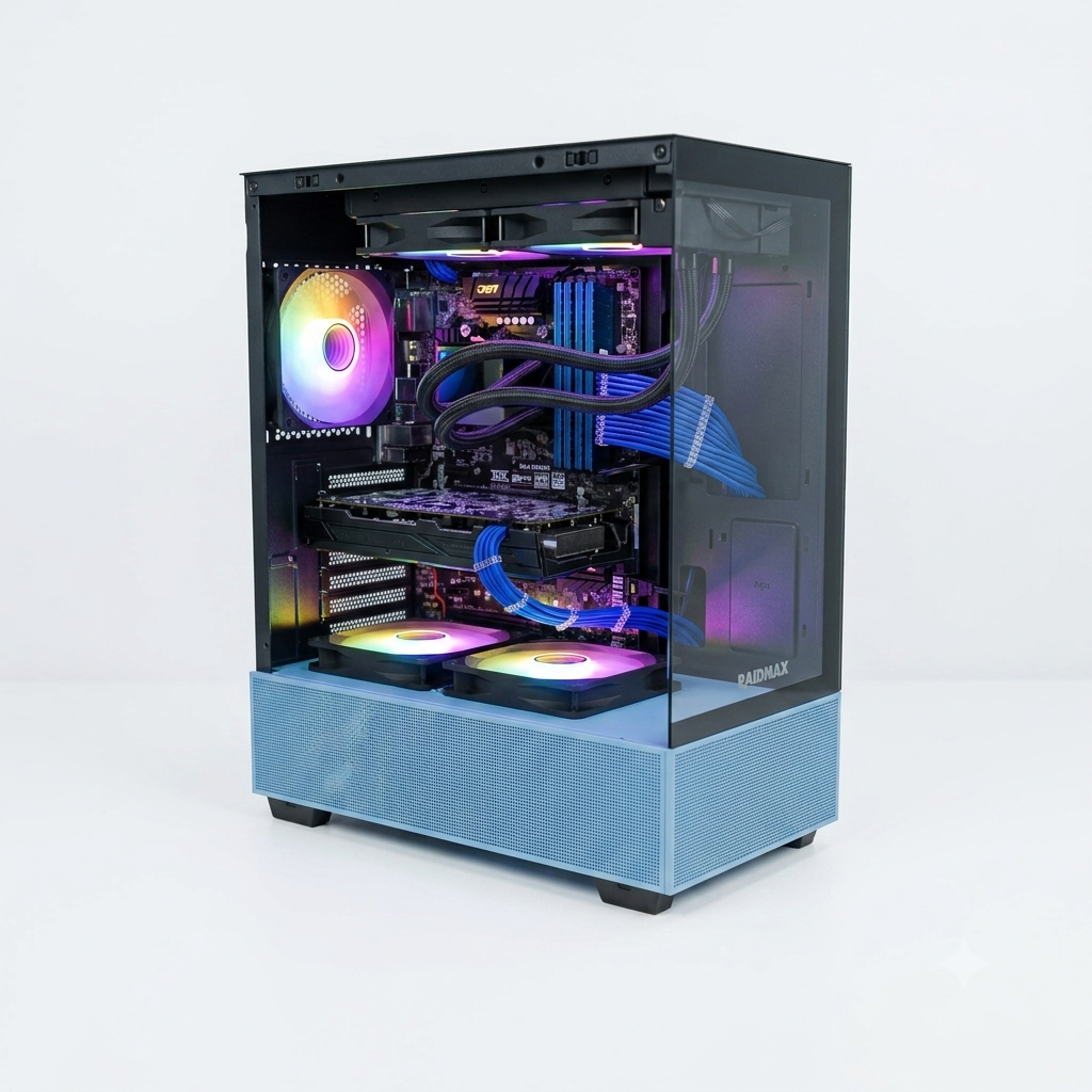 Échelon Azure Gaming PC - i7-3770K @ 4.4GHz | RX 580 8GB  | 16GB RAM | 1TB SSD | Win 11